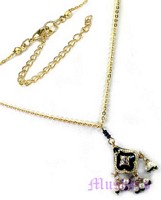 Lac pendant with metal chain necklace - click here for large view